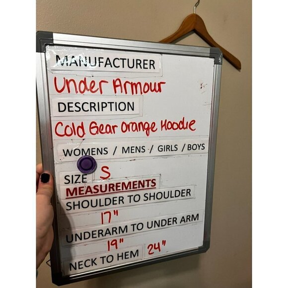 Women's Under Armour Orange Cold Gear Hoodie Size S [EXCELLENT] - Picture 5 of 5